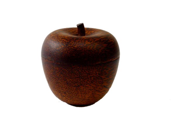 画像1: 木製小物入れ　リンゴ型 (1)