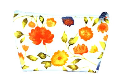 画像3: ジムトンプソン　ポーチ　花柄　ホワイト×オレンジ