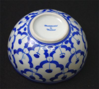 画像2: ブルー/ホワイト　花形　丸小鉢