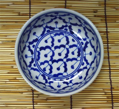 画像2: ブルー/ホワイト　深丸皿　14cm