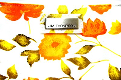 画像2: ジムトンプソン　ポーチ　花柄　ホワイト×オレンジ